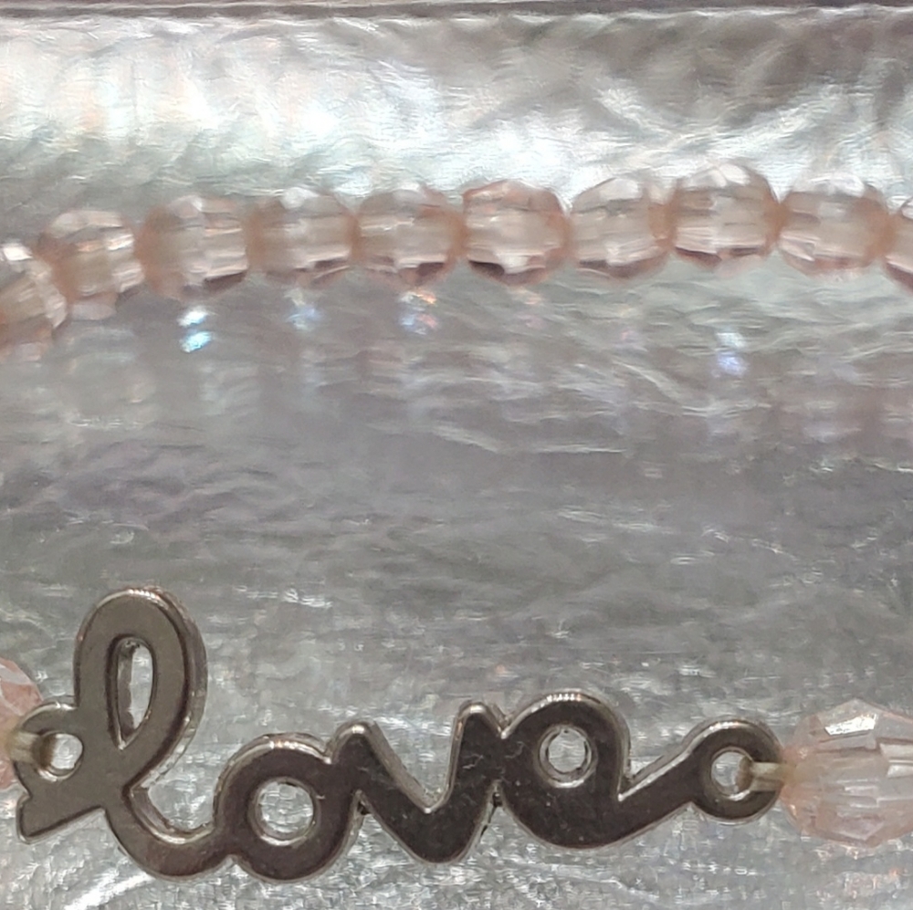 Pink beaded bracelet